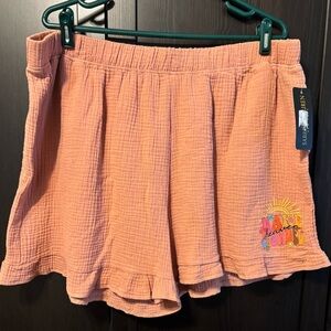 SOLD Sabrina Lauren gauze “make heaven crowded” shorts